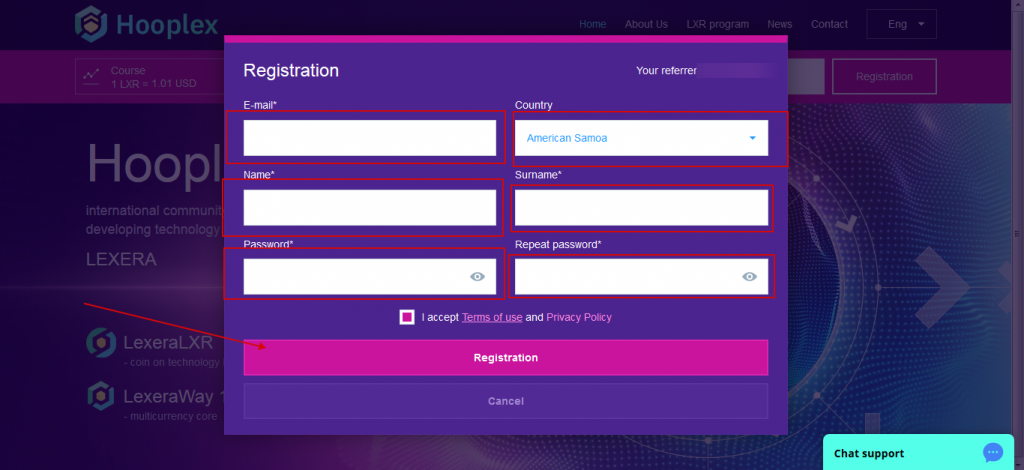 Hooplex Registration
