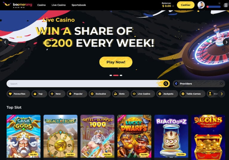 Boomerang Casino Login UK Jackpots: Big Wins Await