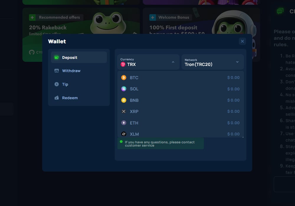 Deposit Options