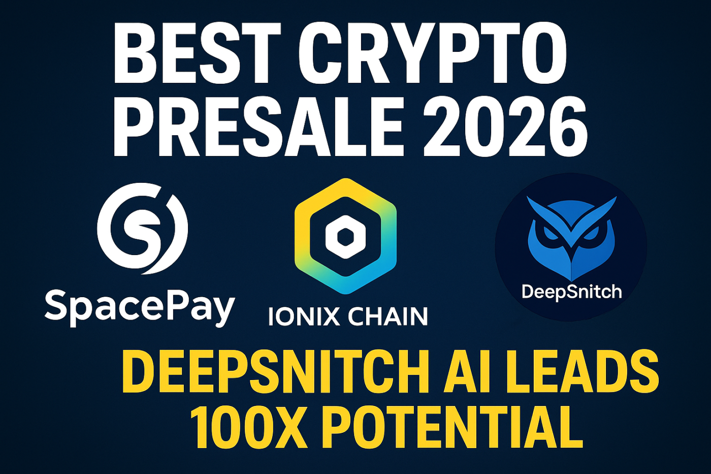 Best Crypto Presale in 2026: SpacePay and Ionix Chain, but DeepSnitch AI Leads with 100x Potential