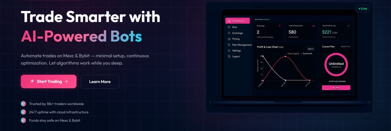 QBots: Professional Algorithmic Trading for the Top 50 Crypto Assets