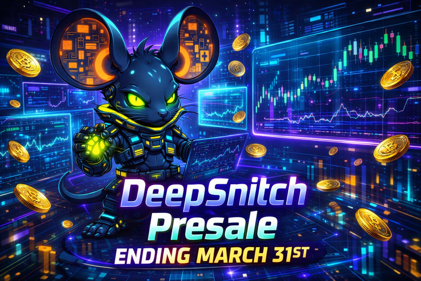 DeepSnitch AI Presale Launch Date Set for March 31 as Orbital Bitcoin Mining News Fires Up the Compute Sector: RENDER and AKT Are Moving, But $DSNT Is the 2000% Moonshot