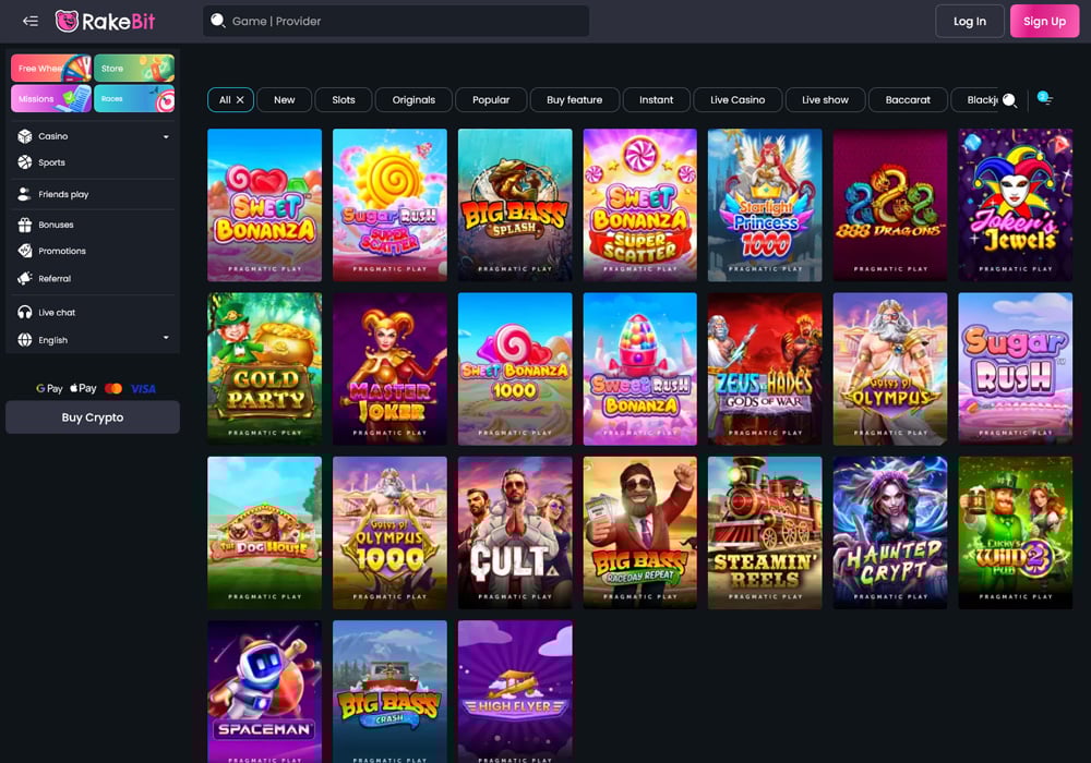 Pragmatic Play At Rakebit