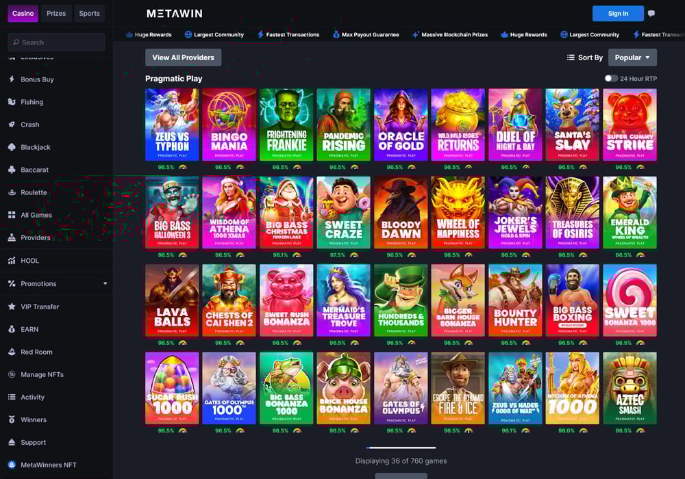 Pragmatic Play At Metawin