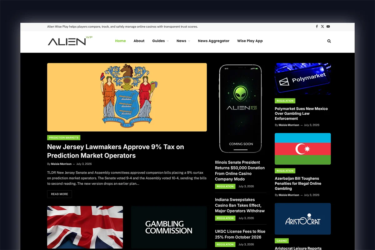 AlienWP Expands Into iGaming Sector With New News Portal and Player Dashboard