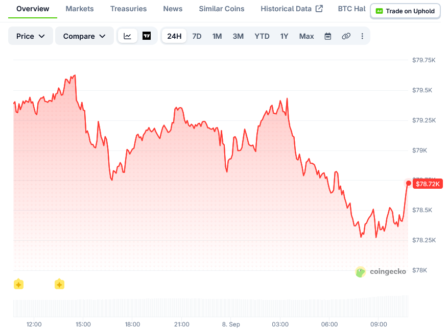Bitcoin (BTC) Price: Holds Near $79K as ETF Inflows Support Demand